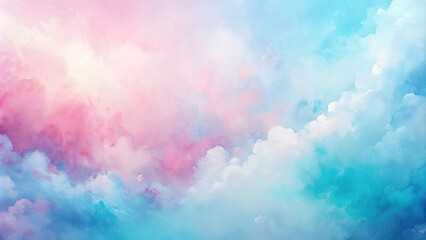 Macro abstract art background light blue and pink watercolor painting with soft sky gradient