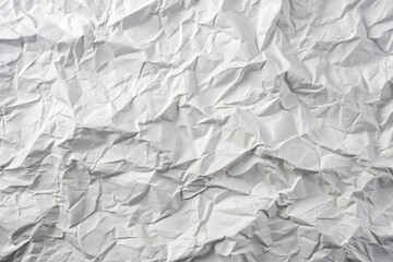 Obraz premium High angle textured white paper background with crumpled effect