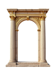 Exquisite Classical Stone Archway with Decorative Columns and Detail