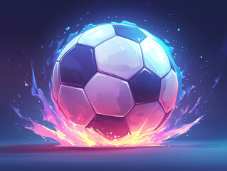 Naklejka premium Illustration of a Soccer Ball Featuring Detailed Pentagons for Sports and Design Projects
