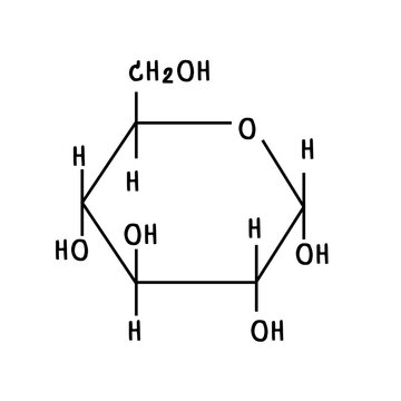 chemical structure of or glucose  illustration