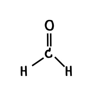 chemical structure of or formaldehyde illustration