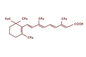 chemical structure of or Retonic acid illustration