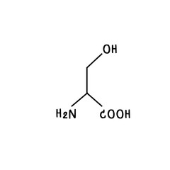 chemical structure of or serine illustration