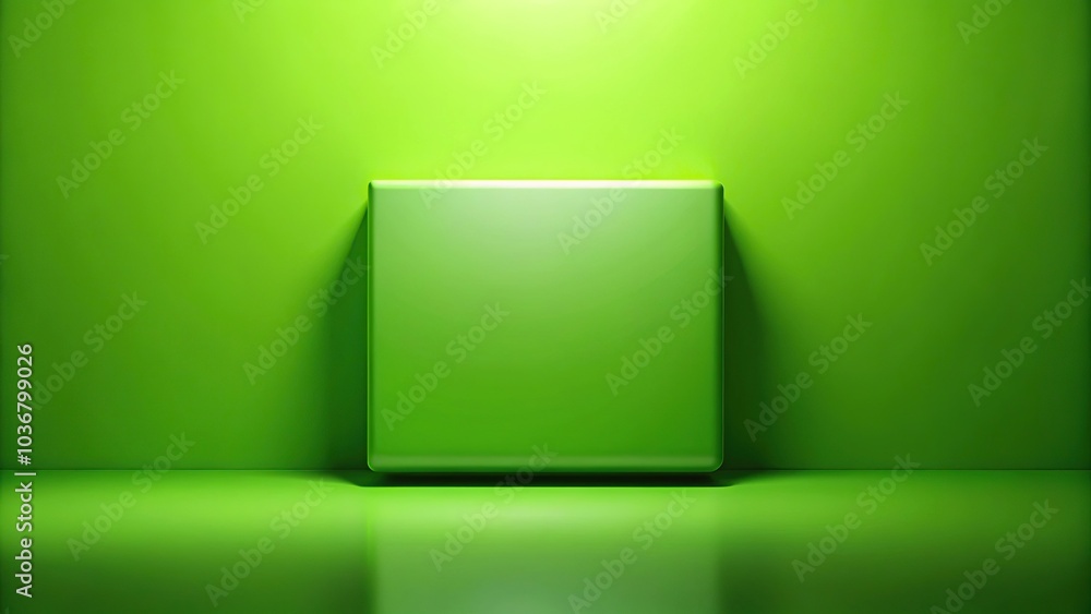 Wall mural modern abstract background with green block