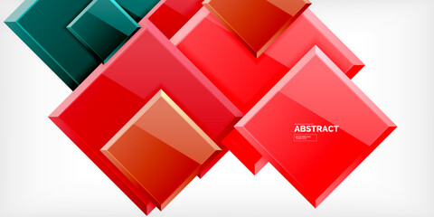 Obraz premium Shiny glossy metallic or plastic square design background. Vector Illustration For Wallpaper, Banner, Background, Card, Book Illustration, landing page