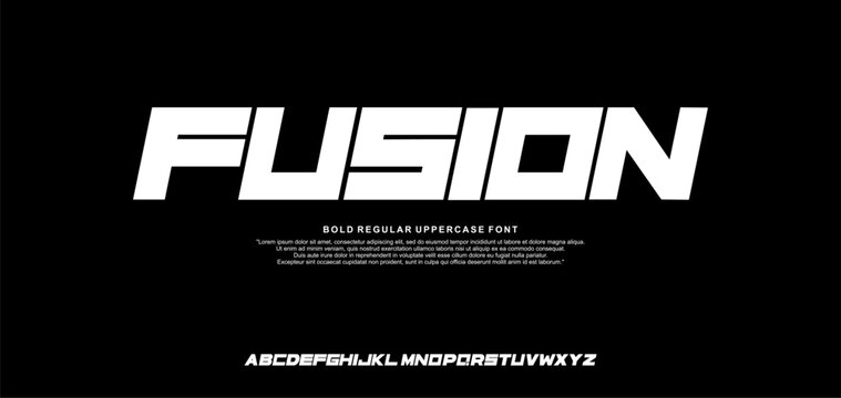 Modern Bold Heavy Font. Typography urban style alphabet fonts for fashion, sport, technology, digital, movie, logo design, vector illustration, 