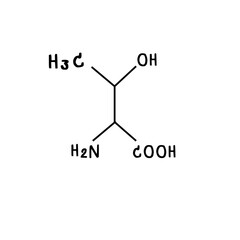 chemical structure of Theronine illustration