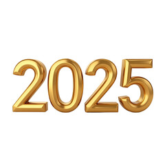 Golden 2025 Numbers Symbolizing Future and Celebration.
