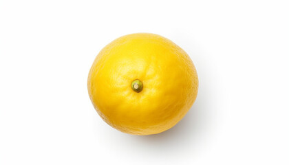 A lemon top view isolated on white background