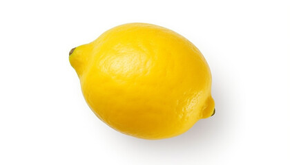 A lemon top view isolated on white background