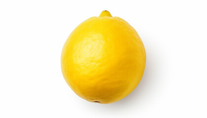 A lemon top view isolated on white background