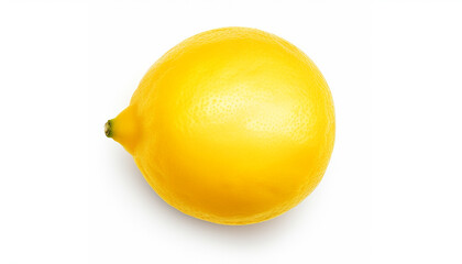 A lemon top view isolated on white background