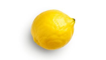 A lemon top view isolated on white background