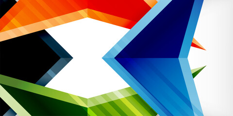 Abstract background color triangles and arrows composition. Vector Illustration For Wallpaper, Banner, Background, Card, Book Illustration, landing page