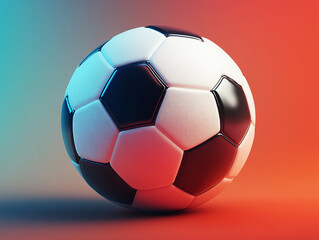 Naklejka premium Illustration Art of a Soccer Ball Featuring Detailed Pentagons for Sports and Design Use