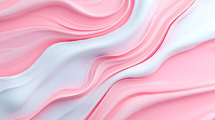 Fototapeta premium Abstract waves of pink and white create a soothing, flowing texture perfect for backgrounds or design elements.