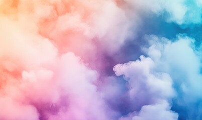 Fototapeta premium A colorful cloud with a rainbow in the sky