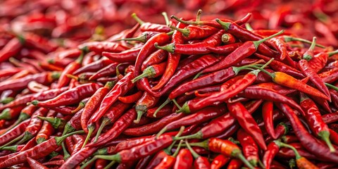 Fototapeta premium Texture of red cayenne pepper flakes for background