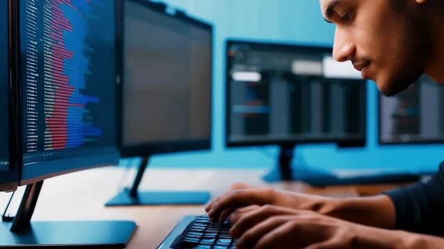 Tech Expert Writing Code, Innovative Programming Solutions

