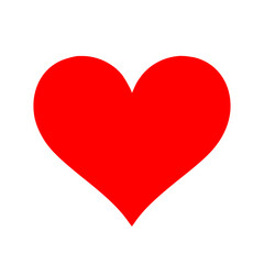 Heart shape vector symbol, Icon , red heart 