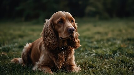Cocker spaniel dog, Close-up portrait photography of Dog, Portrait of a little pet