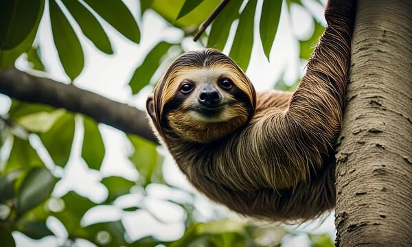 Sloth in a tree.