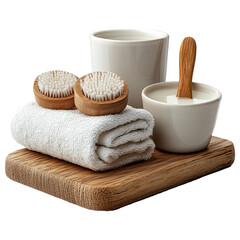 Spa Essentials on Transparent Background