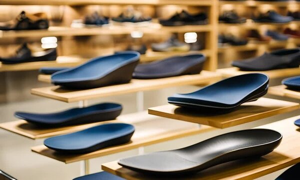 Foot insoles at a podiatrist.