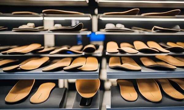 Foot insoles at a podiatrist.