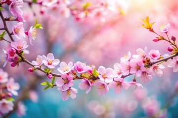 spring blossoms on trees with flowers