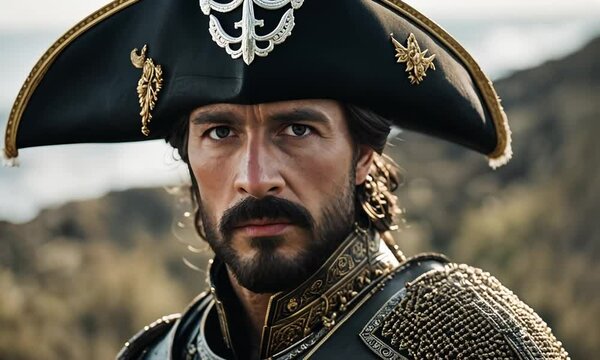Portrait of a Spanish conquistador.
