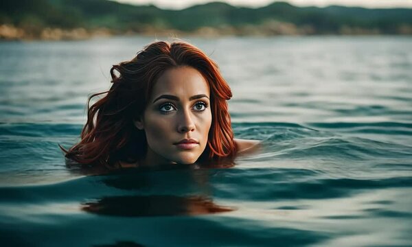 Mermaid underwater.