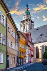 Bad Langensalza, Thüringen, Marktplatz mit Kirche St. Bonifacii