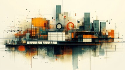 Obraz premium Elegant imagery of JustInTime Inventory System with sophisticated design