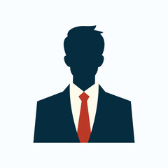 Business Person with suit Headshot Silhouette