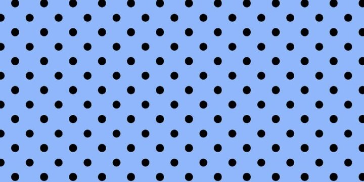 Black polka dots moving on blue background polka dots animation 
