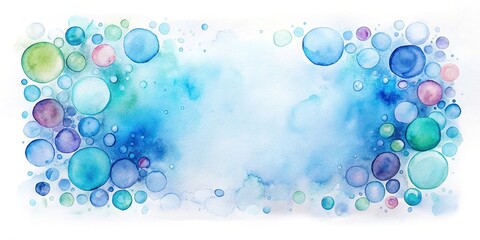 White canvas with watercolor blobs in minimalist style
