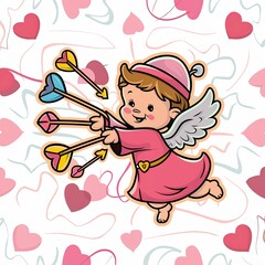 cupid with bow and arrow