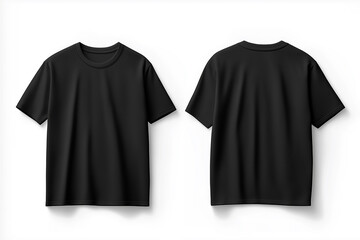 Black Premium T-shirt Front and Back for Mockup