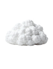 Soft White Cloud Shaped Object with Bumpy Surface Textures