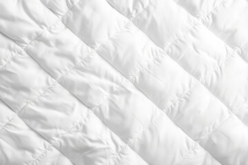 White Quilt Texture Background. Close-up of Soft Fabric Blanket