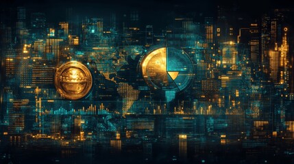 Modern asset allocation illustration in elegant colors for versatility