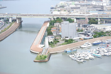 Old Sakai Harbor and Tatekawa Sluice at Sakai, Osaka, Japan
