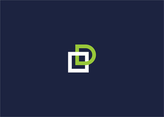 Letter d with square logo icon design vector design template inspiration