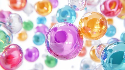 A Playful Display of Colorful Bubbles in an Abstract Setting