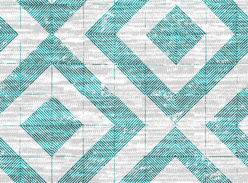 The Abstract Geometrical Square Pattern With textures
