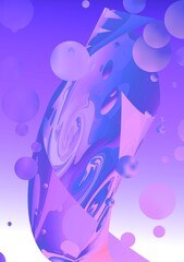 Purpple background with bubble 
