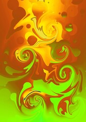abstract background with flowers