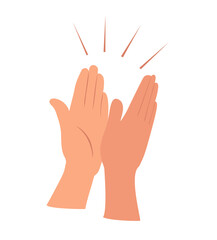 Human hands clapping. Gesture of admiration. Bravo. Congratulations concept